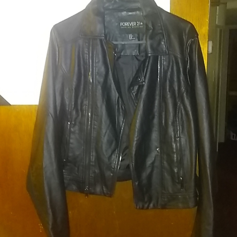 Black leather jacket